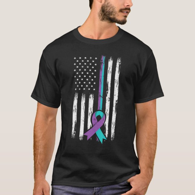 Bleibe deine Lebenssache Suizidprävention Auszeich T-Shirt (Vorderseite)