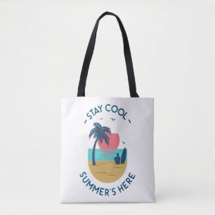 Bleibe den Coolen Sommer hier Beach Sunset Tasche