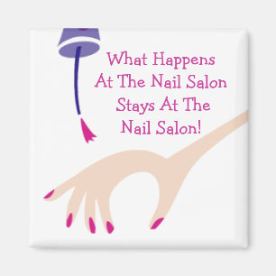 Bleibe @ den Nagel-Salon Magnet
