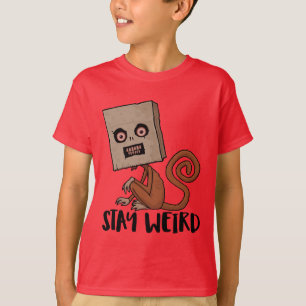 Bleibe der verrückten Affe T-Shirt