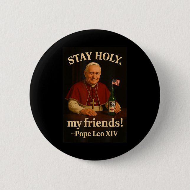Bleibe des Heiligen Papstes Leo Xiv Button (Vorderseite)