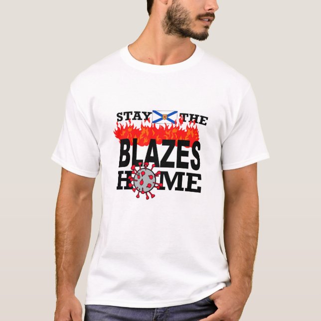 Bleibe des T - Shirt Blazes Zuhause Mens (Vorderseite)