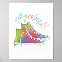 Bleibe Design von Krawatte-Farbstoff-High-Top-Snea