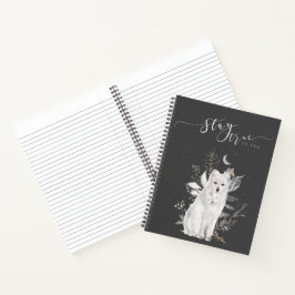 Bleibe dir treu beim Snowy Fox Notebook - sei selb Notizbuch