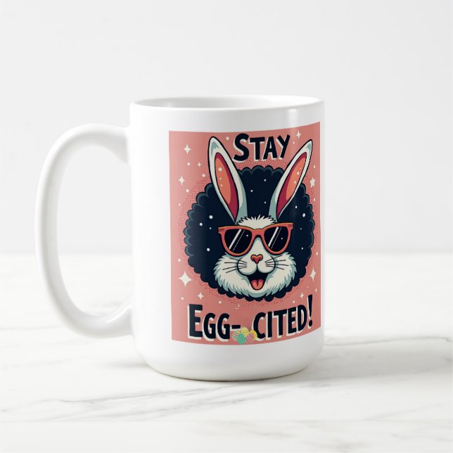 Bleibe Egg zitiert!: Retro Ostersonnige Vibes Kaffeetasse (Links)