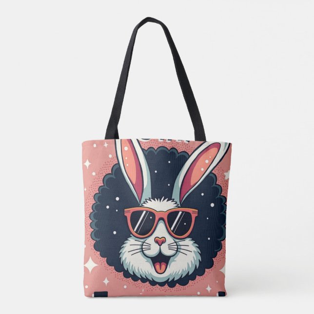 Bleibe Egg zitiert!: Retro Ostersonnige Vibes Tasche (Rückseite)