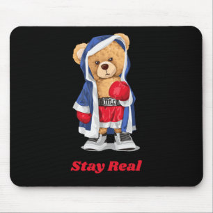 Bleibe einer echten Coolen Boxbären-Illustration Mousepad