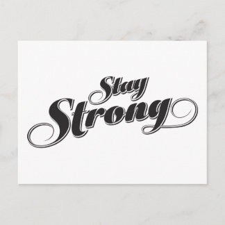 Bleibe eines starken Zitats zu Inspiration und Erm Postkarte