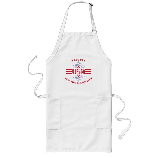 Bleibe fliege es ist der 4. Juli T - Shirt Lange Schürze (Vorne)