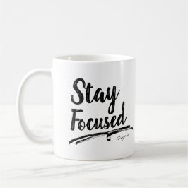 BLEIBE FOCUSUSWORD Office Typografy Personalisiert Kaffeetasse