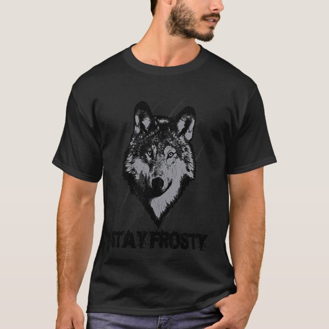 Bleibe Frosty Wolf T-Shirt (Vorderseite)