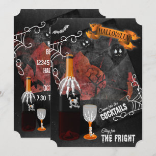 Bleibe für das Fright Halloween Cocktail Party Einladung