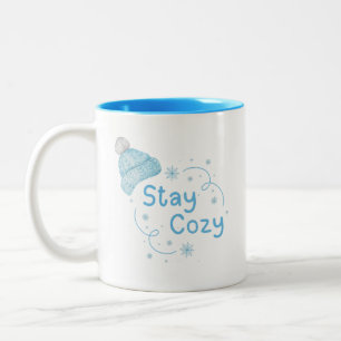 Bleibe gemütlich "winter" zweifarbige tasse