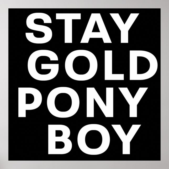 BLEIBE GOLD PONY BOY POSTER (Vorne)
