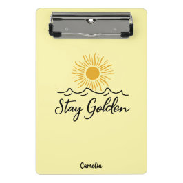 Bleibe Golden Mini Clipboard - Organisiert auf der Mini Klemmbrett
