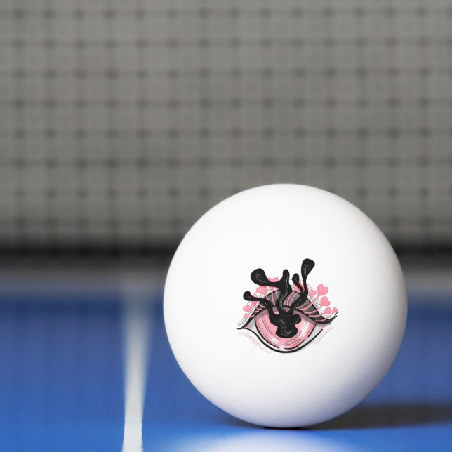 Bleibe Goth Pink Eye Creepy Horror Wicca Tischtennisball (Netto)