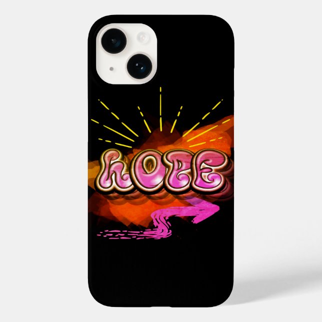 Bleibe Graffiti HOPE Graphic Case-Mate iPhone 14 Hülle (Rückseite)