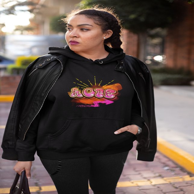 Bleibe Graffiti HOPE Graphic Hoodie (Von Creator hochgeladen)