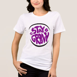 Bleibe Groovy - Retro Vibes Graphic Tri-Blend Shirt