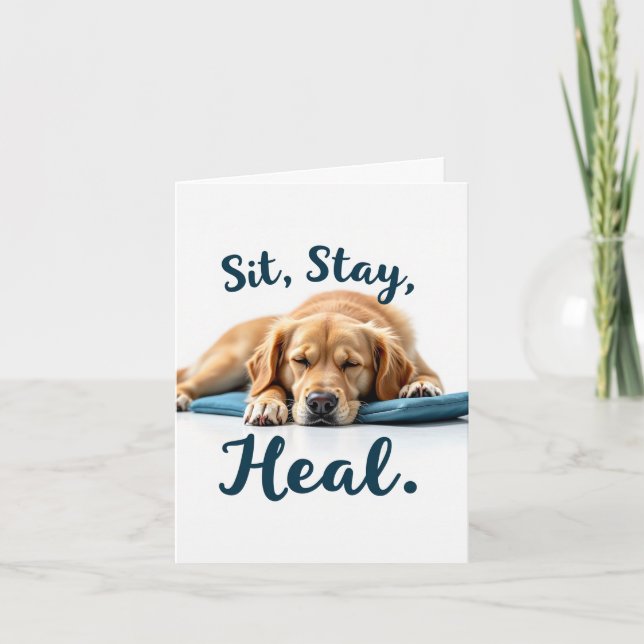 Bleibe heilen Funny Get Well Card Karte (Vorderseite)