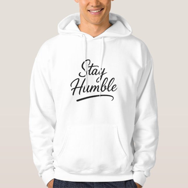 Bleibe Humble Minimal Script Hoodie (Vorderseite)