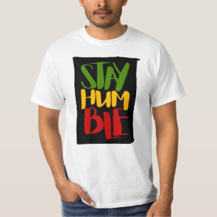 Bleibe Humble Rasta Colors Reggae T - Shirt