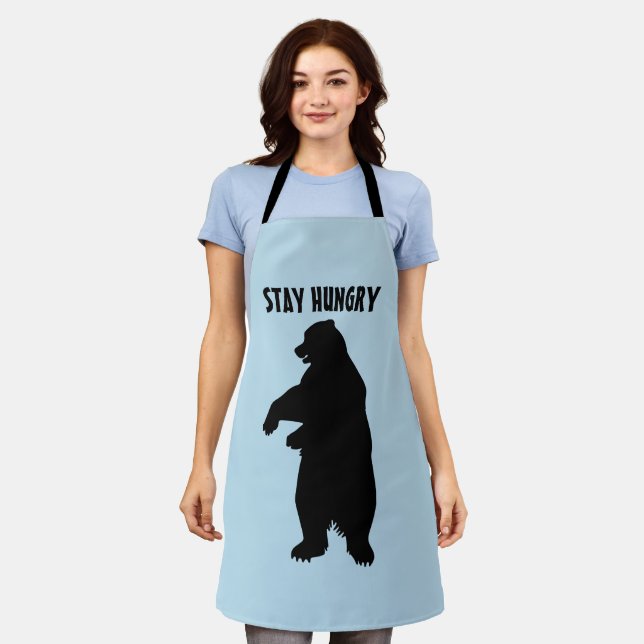 BLEIBE HUNGRY GRIZZLY BÄREN KÜCHE Schürze FÜR MAMA (Getragen)