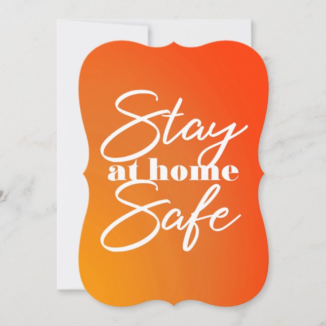 Bleibe im Zuhause Safe Dankeskarte (Vorderseite)