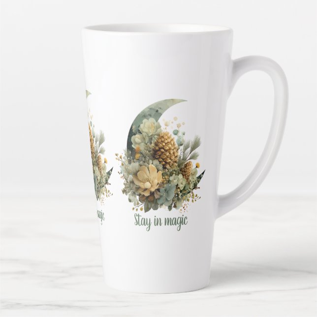 Bleibe in Magic Winter Moon Design Milchtasse (Rechts)