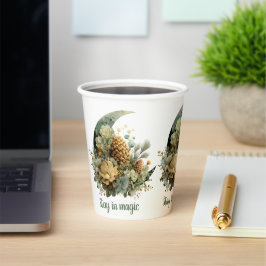 Bleibe in Magic Winter Moon Design Pappbecher