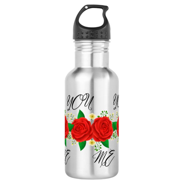Bleibe in Stil mit Wasserflasche (Vorderseite)