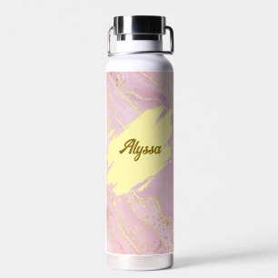 Bleibe in Style - Pink & Gold Wasserflasche Trinkflasche