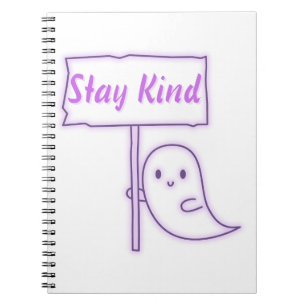 Bleibe Kind Friendly Ghost Notizblock