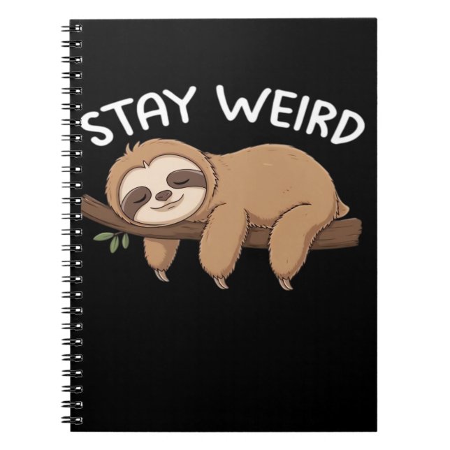 Bleibe komischer Faultier für Tierfreunde Notizblock (Vorderseite)