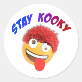 Bleibe Kooky Runder Aufkleber