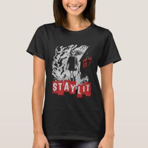 Bleibe Lit Ironic Sarcastic Gothic Girl Punk T-Shirt