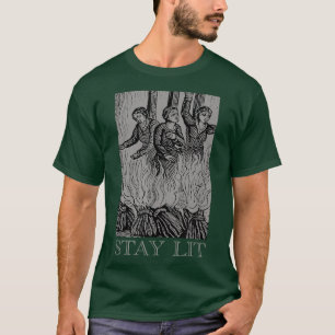 Bleibe Lit Occult Satan Hexe Unholy Baphomet Tarot T-Shirt