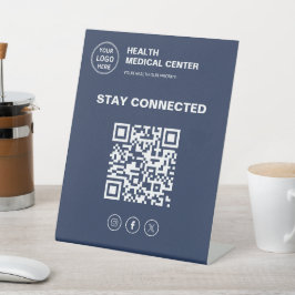 Bleibe Logo für eine vernetzte medizinische Klinik Sockelschild