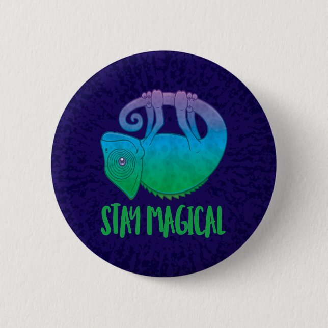 Bleibe Magical Levitating Chameleon Button (Vorderseite)