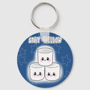 Bleibe Mellow Marshmallow Schlüsselanhänger
