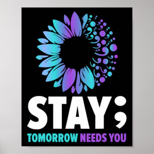 Bleibe Morgen braucht psychische Gesundheit Poster