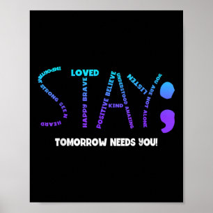 Bleibe Morgen braucht Suizidprävention Poster