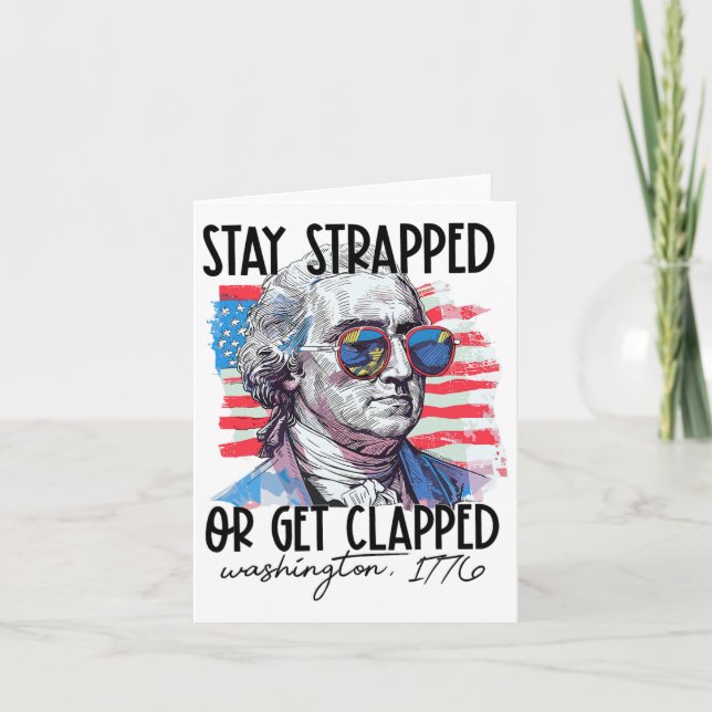 Bleibe oder klatsche George Washington 4. Karte (Vorderseite)