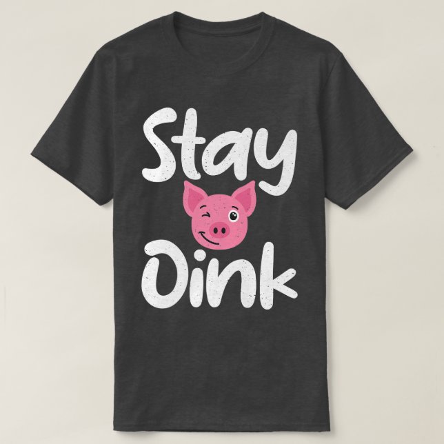Bleibe Oink Pig Owner Pig Bauer Premium T-Shirt (Design vorne)