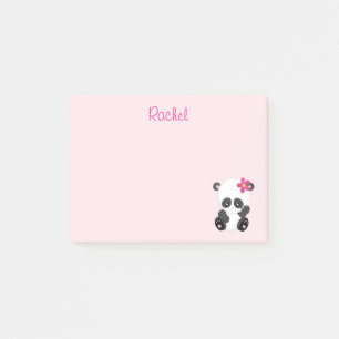 Bleibe Panda Pink Post-it Klebezettel