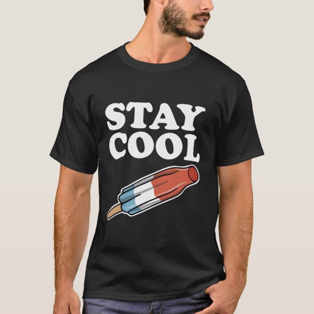 Bleibe Patriotic Rocket Pop Bleibe T-Shirt (Vorderseite)