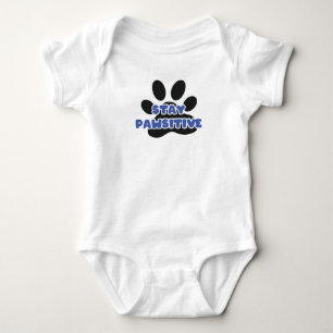 Bleibe Pawsitive Funny Animal Paw Baby Strampler