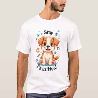 Bleibe Pawsitive Hunde Lover tee