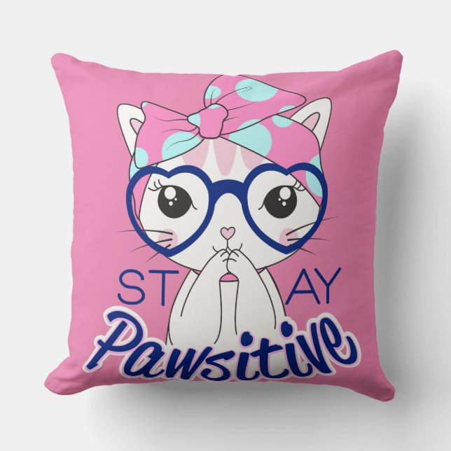 Bleibe Pawsitive Kissen (Vorderseite)