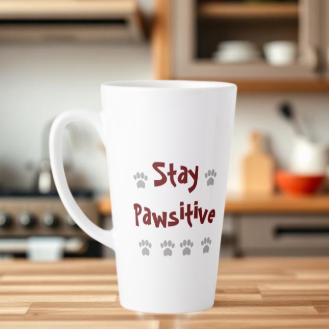 Bleibe Pawsitive Milchtasse (Von Creator hochgeladen)